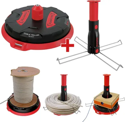 Image de RUNPOTEC XB 300, KIT DE MANDRINS MULTIFONCTIONS, dérouleur de câble professionnel pour tambours, colliers, 1 pièce.