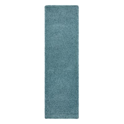 SOFFI chlpatý behúň 5 cm modrý - do kuchyne, predsiene, chodby, chodby modrý 70x300 cm
