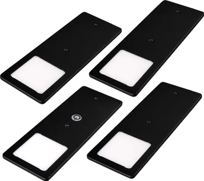 Produktbild von kalb | LED Unterbauleuchten schwarz 5W- sehr flache Küchenleuchte mit Touch-Dimmfunktion Einbaustrahler Einbauspot