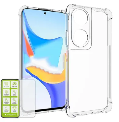 Immagine prodotto di Per Honor X7b Custodia protettiva trasparente in TPU + vetro H9 da 0,26 mm