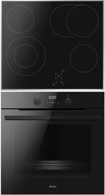 Produktbild von Amica EHBCX 954 200 S Flex, Keramik, 4 Zone(n), Glaskeramik, Schwarz, Berührung, 52,5 cm
