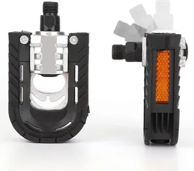 Produktbild von Famanu Fahrradpedalen Klapppedal Aluminium mit Reflektoren - Ø 14 mm