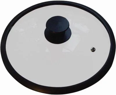 Produktbild von Famanu Glasdeckel mit Silikonrand 28 cm schwarz