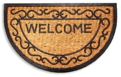 Obrázek produktu pro HOME ELEMENTS Rohož PP+kokos, půlkruh, WELCOME, 45x75 cm