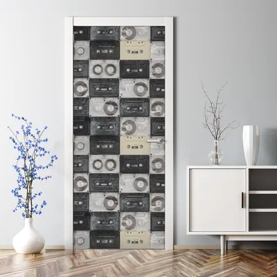 Produktbild von Dekorative Türtapete Türposter Tür dekoration selbstklebend Türaufkleber Bunte Garten Kunst 70 x 200 cm