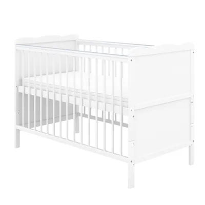 Produktbild von Baby-Delux Babybett Gitterbett Kinderbett Jack 140x70 Beißschienen höhenverstellbar weiß umbaubar