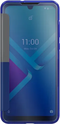Produktbild von Wiko, Folio-Schutzhülle für Wiko Y82 Modell Easy mit durchscheinendem Fenster, Blau