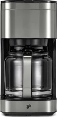 Tchibo Filterkaffeemaschine „Let‘s Brew Elegant“, für bis zu 10 Tassen Filterkaffee, 1,25L Aroma-Glaskaraffe, Edelstahl-Warmhalteplatte, Tropf-Stopp, Abschaltautomatik, Edelstahlfarben