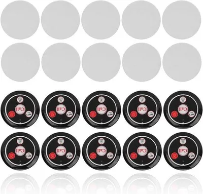 Image de Système d'alerte à bouton-poussoir étanche - Sirène sans fil pour le personnel - Alerte du personnel - Boutons étanches - 10 unités - Modèle de base