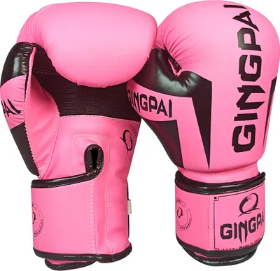 Produktbild von Boxhandschuhe, stoßdämpfende Trainingshandschuhe, Unisex, geeignet für Boxsäcke, Taekwondo-Workouts, 12oz, Rosa