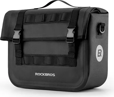 Image de ROCKBROS 1 pcs Sacoche de rangement pour vélo/moto 600D Sacoche de rangement 9-15L Noir