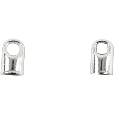 Produktbild von Endkappen, D: 4,5 mm, L 7 mm, Versilbert, 8Stck.
