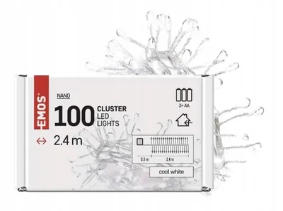 Immagine prodotto di Illuminazione per albero di Natale bianco freddo 100 LED IP20 2,4 m