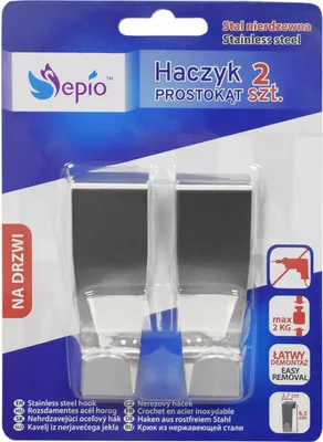 Produktbild von Sepio Türhaken 2er-Set Silber 2,7x6x7 cm