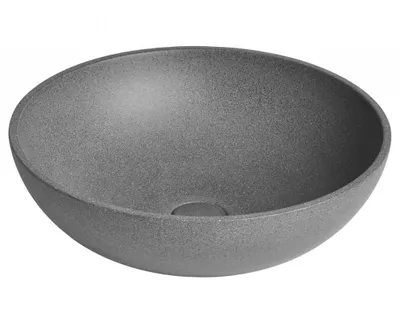 Produktbild von Sapho TURF Betonwaschbecken mit Auslauf, Durch. 44cm, schwarzer Granit