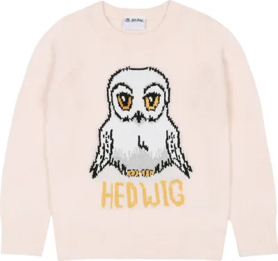 Produktbild von Harry Potter Hedwig Ecrufarbener Pullover für Mädchen, langärmelig, warm 7 Jahre