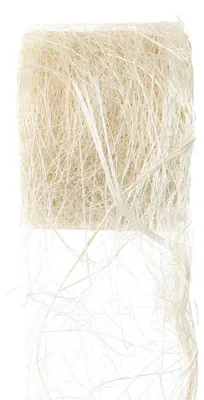 Produktbild von Dekoband ABACA, Pflanzenfaser-Band, Raffia/Sisal 7cm/5m Natur