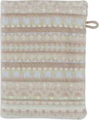 Produktbild von PIP STUDIO Geometric Print Waschhandschuh sand 16x22cm (1 Stück)