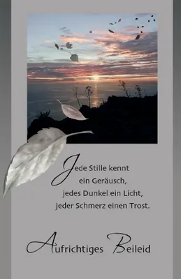 Image de SUSY CARD Carte de deuil "Coucher de soleil