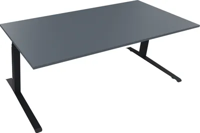 Produktbild von Sitz-/Stehtisch Kufe Doppels. Quad. B2000xT900xH645-1275 an/Lavagrau