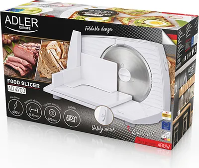 Zdjęcie produktu dla Adler AD 4703 slicer Electric 150 W White Plastic