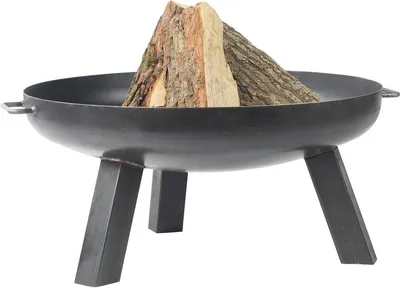 Produktbild von Feuerkorb Feuerschale Garten Pan 7 Feuerstelle 60 70 80 cm unlackiert Feuer : E00453N-60cm