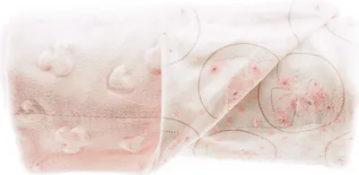 Produktbild von Babydecke Doppellagig 75cm x 100cm mit Babybär und Decke Rosa Motiv 3