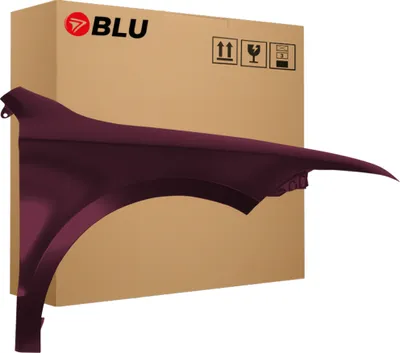 Immagine prodotto di BLU Parafango compatibile con Skoda Superb II 3T LF3X Destra Rot RotBrunello | 2008-2013 | Anteriore | Verniciato | Pronto per il montaggio | Acciaio