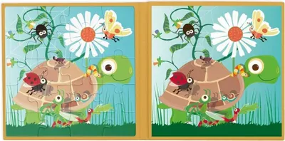 Produktbild von Scratch magnetisches Puzzlebuch Spielzeug Garten Tiere 20 Teile