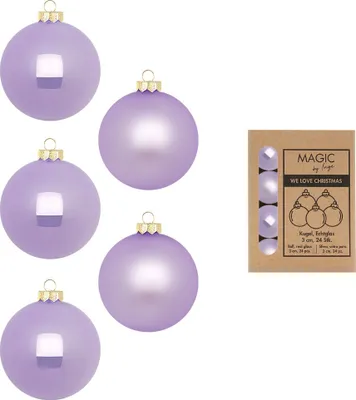Produktbild von Weihnachtskugeln Glas 3cm 24 Stück - Lilac Breeze