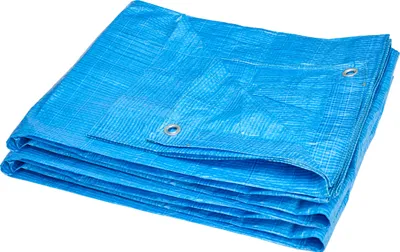 Image de Bâche Garronda imperméable, avec œillets – 8 x 10 m, 60 g/m² – bâche en tissu léger – souple, lavable – bâche en PP – pour le jardin et la protection contre la poussière – GD-0162, bleu
