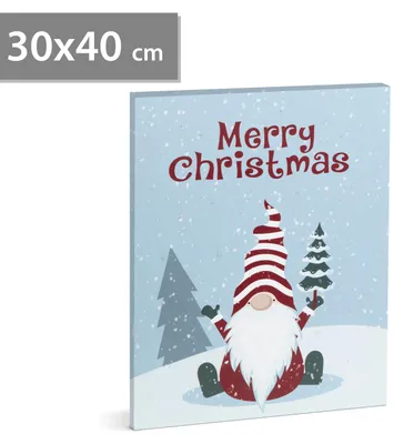 Image de Décoration de Noël LED - avec support mural, 2 piles AA, 30 x 40 cm