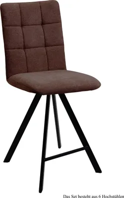 Produktbild von Thekenstuhl (6er-Set) Delcina 47x108x60 Schwarz/Braun