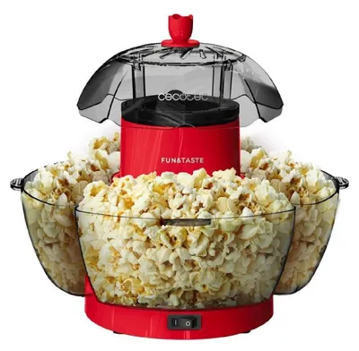 Zdjęcie produktu dla Cecotec Fun&Taste P'Corn Lotus, Czerwony, 18 l, 2 min, 1200 W, 220-240 V, 50/60 Hz