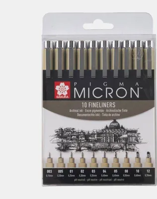 Immagine prodotto di Sakura | Pigma Micron Set nero 10 pezzi