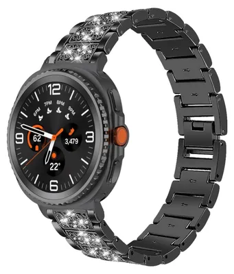 Obrázek produktu pro náramek z nerezové oceli s diamantovým vzorem černý pro Samsung Galaxy Watch 8 / 8 Classic
