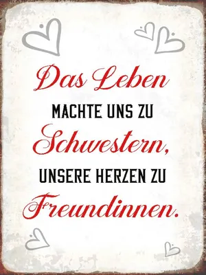 Produktbild von vianmo Holzschild 40x30 cm Leben machte uns zu Schwestern