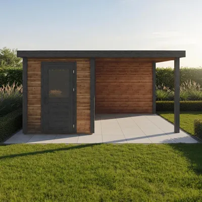 Immagine prodotto di Casetta da giardino in legno Vala 4.56x3.09 m - 14.1 m2 - 28 mm - impregnata