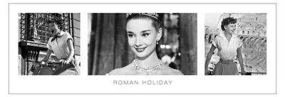 Image de Audrey Hepburn - Roman Holyday Triptych - 30,5x91,5cm - Affiche Poster