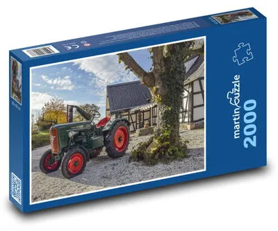 Obrázek produktu pro Puzzle 2000 Traktor s červenými koly - martinpuzzle