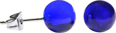 Produktbild von Ohrstecker mit Acrylkugel in verschiedenen Farben und Größen Größe - 4 mm Farbe - Blau