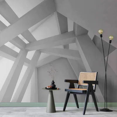 Produktbild von Vlies Fototapete - White Construction 100x70 cm 3D a-B-0012-a-b