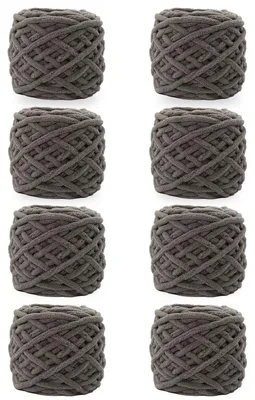 Zdjęcie produktu dla Dicke Wolle, przędza, 760 g, 8 motków, ciemnoszary, ok. 350 m, bardzo miękka, gruba dzianina