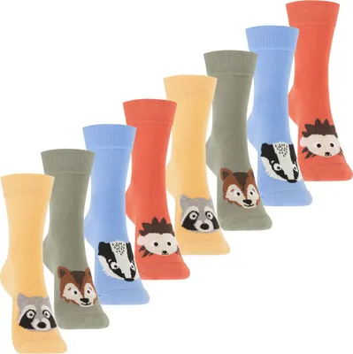 Produktbild von Footstar Kinder Basic Socken (8 Paar) Bunte Socken für Mädchen & Jungen - Wild 27-30
