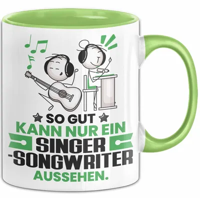 Produktbild von Singer-Songwriter Geschenk Tasse So Gut Kann Nur Ein Singer-Songwriter Aussehen Geschenkidee Kaffee-Becher (Grün)