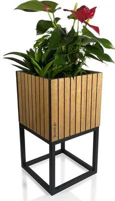 Obrázok produktu pre Blumenbeet štvorcový LOFT FIORINO Lišty 22x22x40 cm