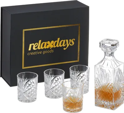 relaxdays 5-teiliges Whisky Set