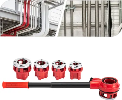 Obrázek produktu pro sada 5 matric (3/8", 1/2", 3/4", 1", 1-1/4") pro závitování trubek, sada řezných nástrojů pro instalatéry