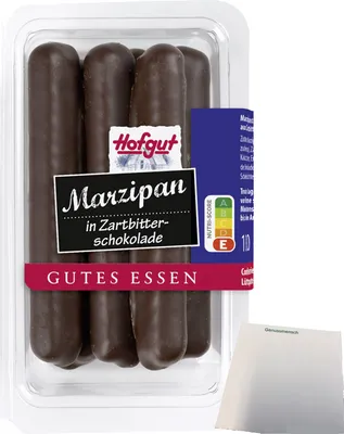Produktbild von Hofgut Marzipanstangen Zartbitter (100g Packung) + usy Block