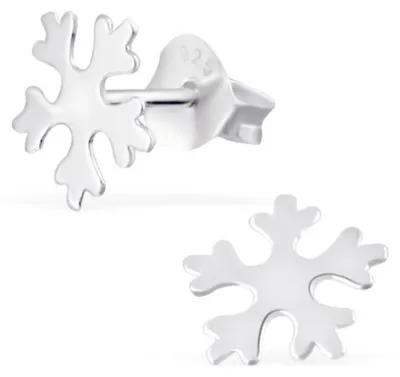 Produktbild von Ohrstecker Silber Schneeflocke
